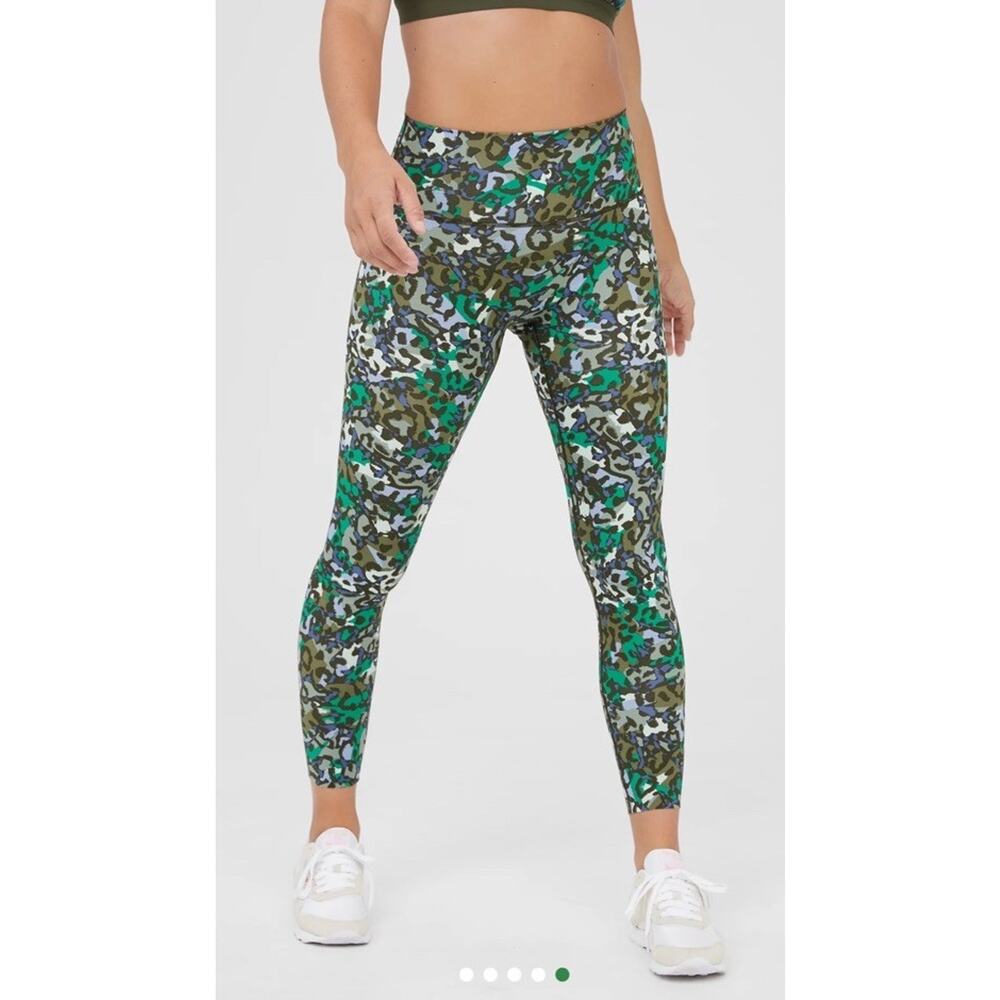 Women’s Offline by Aerie Green Blue Camo Goals 7/8 High Ride Leggings Size M